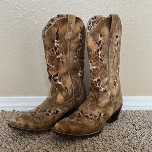 Leopard cowboy boots
